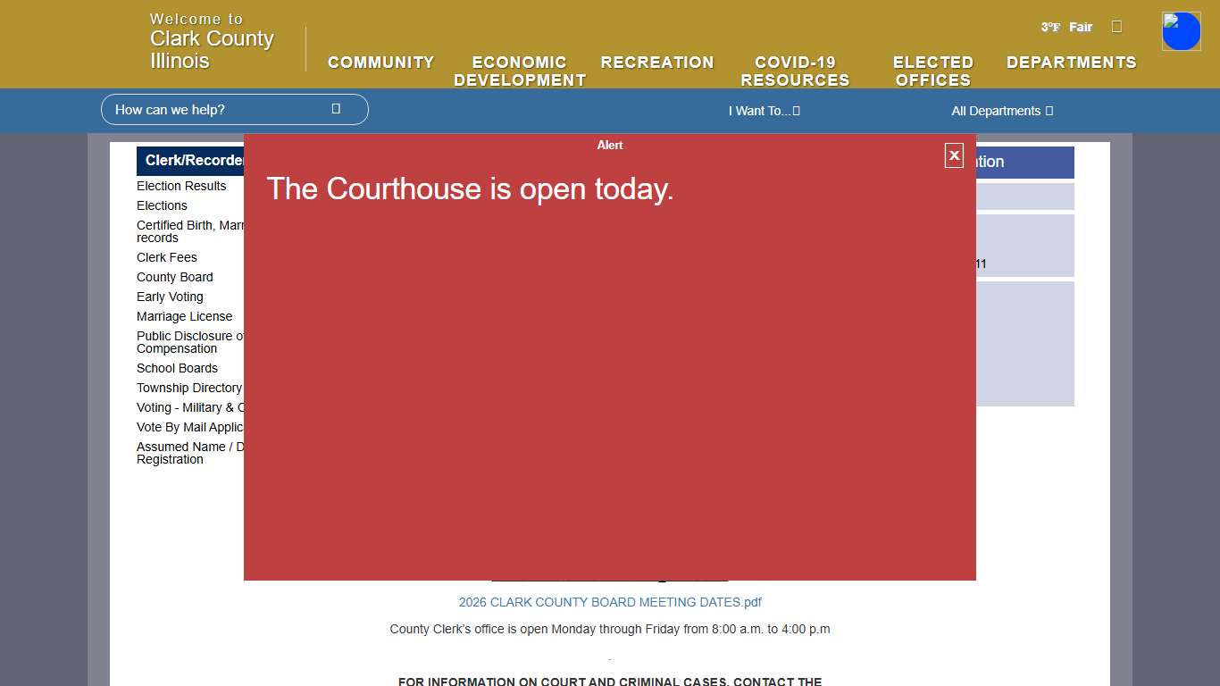 The Official Website of Clark County, IL - Clerk/Recorder